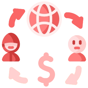 Graphic depicting global connectivity and financial impact, emphasizing the $10.5 trillion annual cost of cybercrime by 2025.