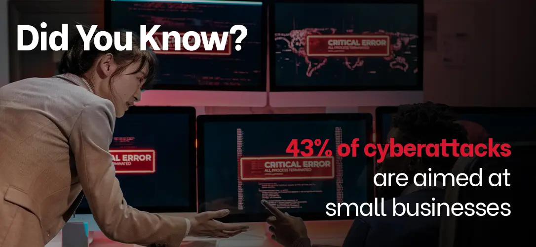 43% of cyberattacks are aimed at small businesses