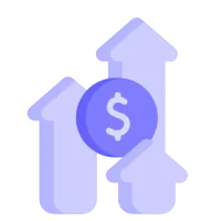 purple icon the representing avoidance of price increase