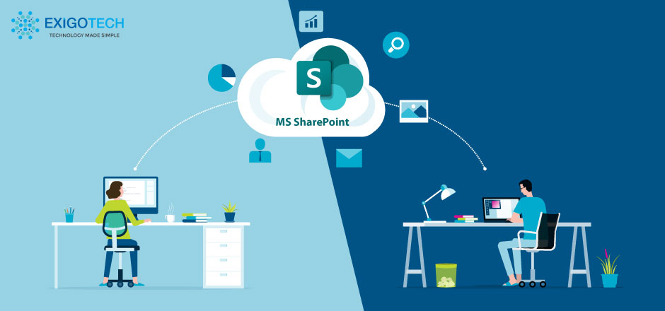 secure collaboration system with ms sharepoint solutions from exigo tech