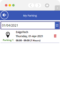 Booking-confirmation | Book Parking Application | Exigo Tech Singapore