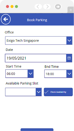 Branch-office | Book Parking Application | Exigo Tech Singapore