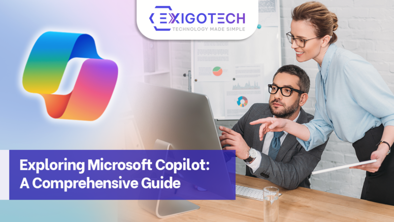 Microsoft Copilot and Its Abilities Blog post Exigo Tech Feature image