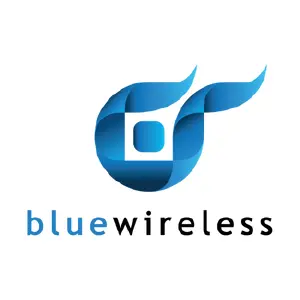 Logo of Blue Wireless, representing Exigo Tech's connectivity solutions in Australia for superior global wireless networking infrastructure