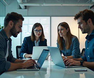 Team collaborating on cybersecurity strategy to achieve Maturity Level 3 across all Essential Eight controls. Team collaborating on cybersecurity strategy to achieve Maturity Level 3 across all Essential Eight controls.