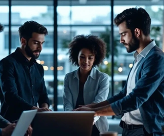 Cybersecurity team collaborating to maintain Maturity Level 3 across all Essential Eight strategies. Cybersecurity team collaborating to maintain Maturity Level 3 across all Essential Eight strategies.