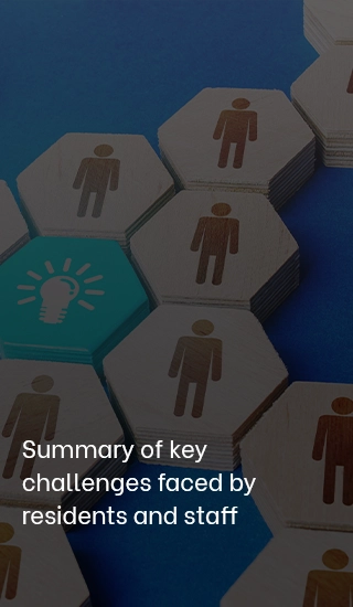 Summary of key challenges faced by residents and staff - For Mobile version Summary of key challenges faced by residents and staff - For Mobile version