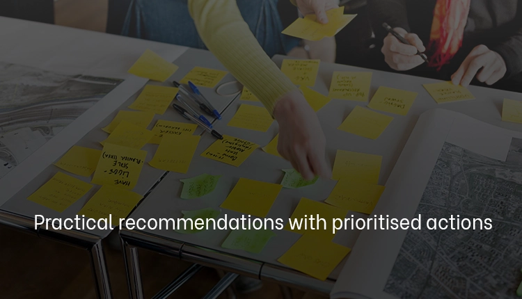 Practical recommendations with prioritised actions Practical recommendations with prioritised actions