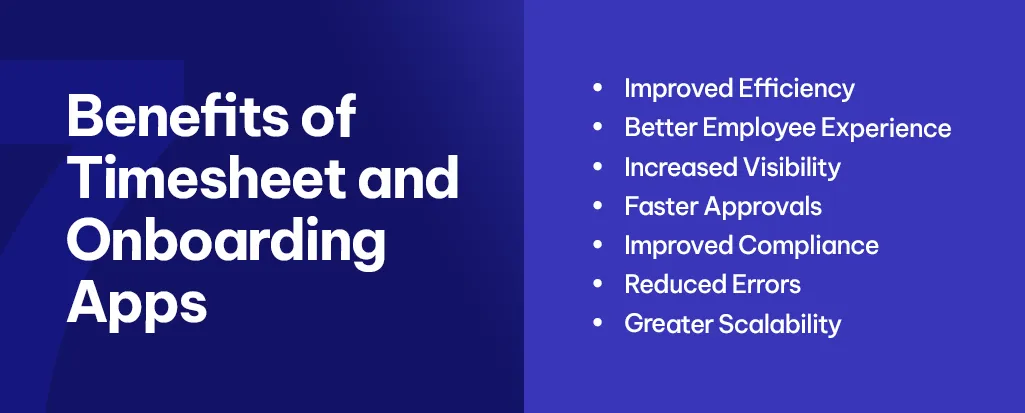 Benefits of Timesheet and Onboarding Apps